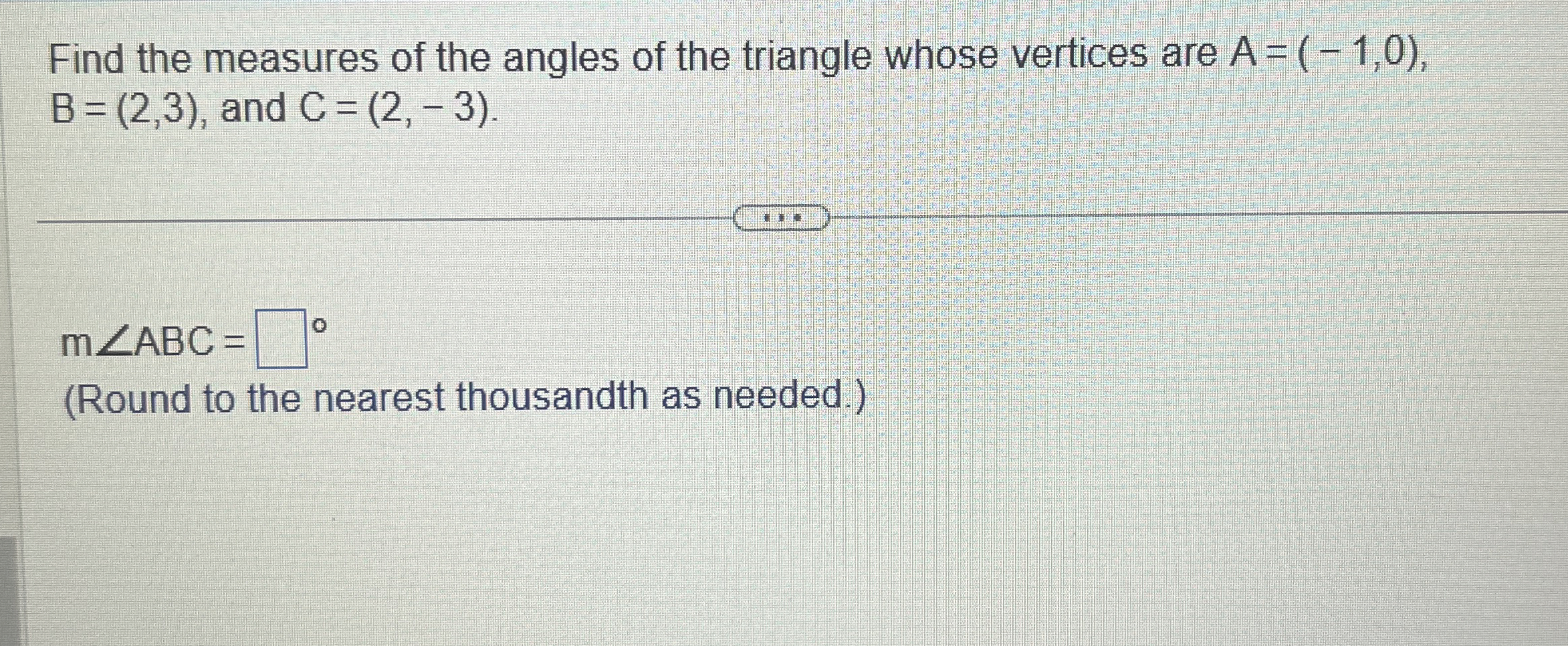 Find the measures of the angles of the triangle