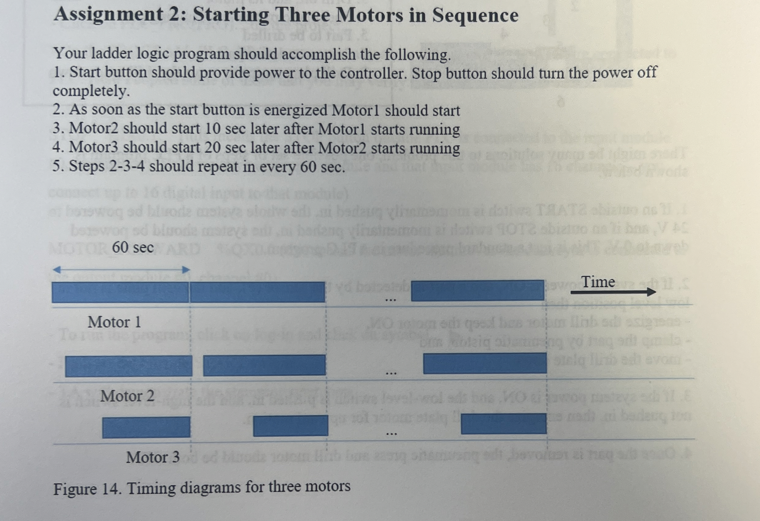 Assignment 2 : Starting Three Motors in Sequence