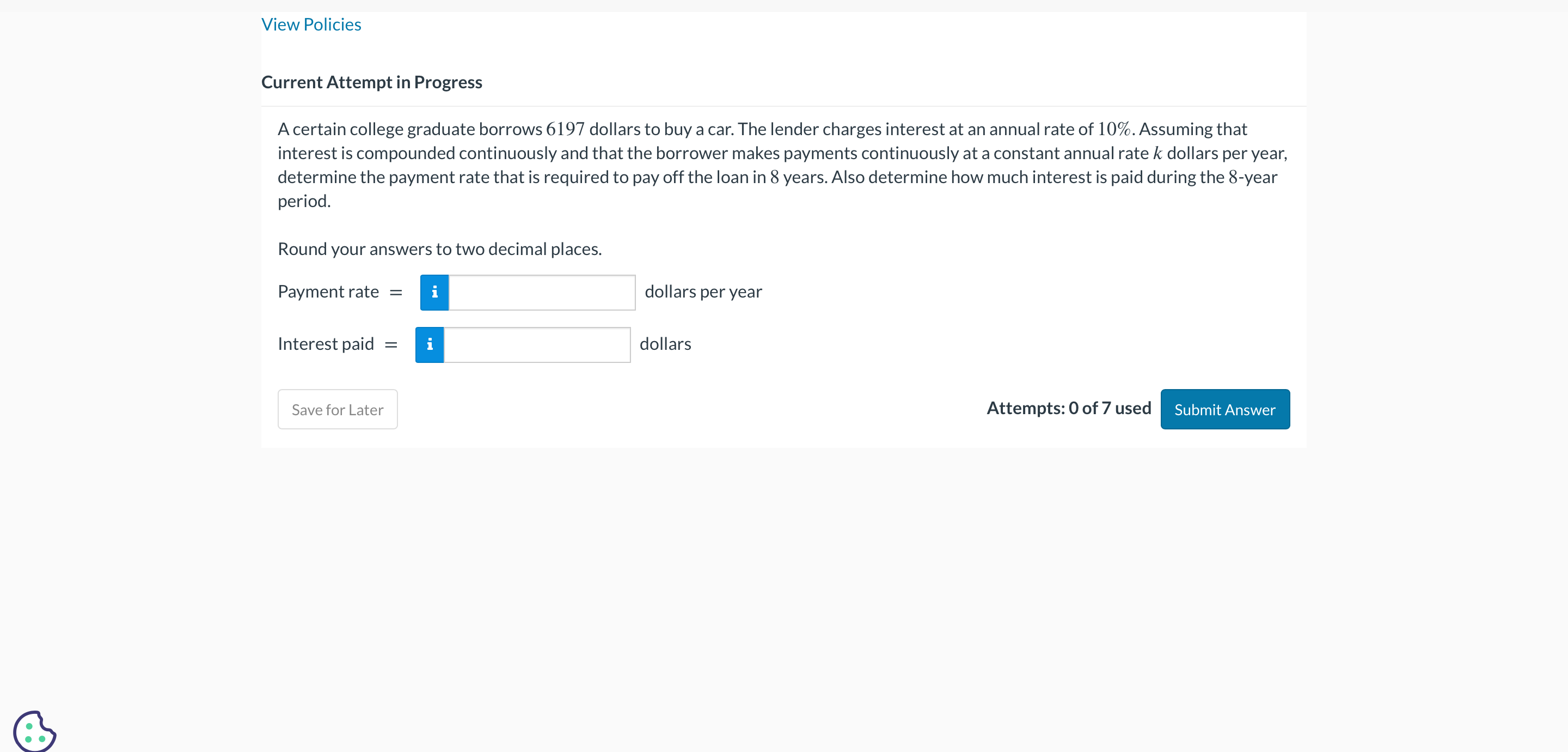 Current Attempt in Progress A certain college