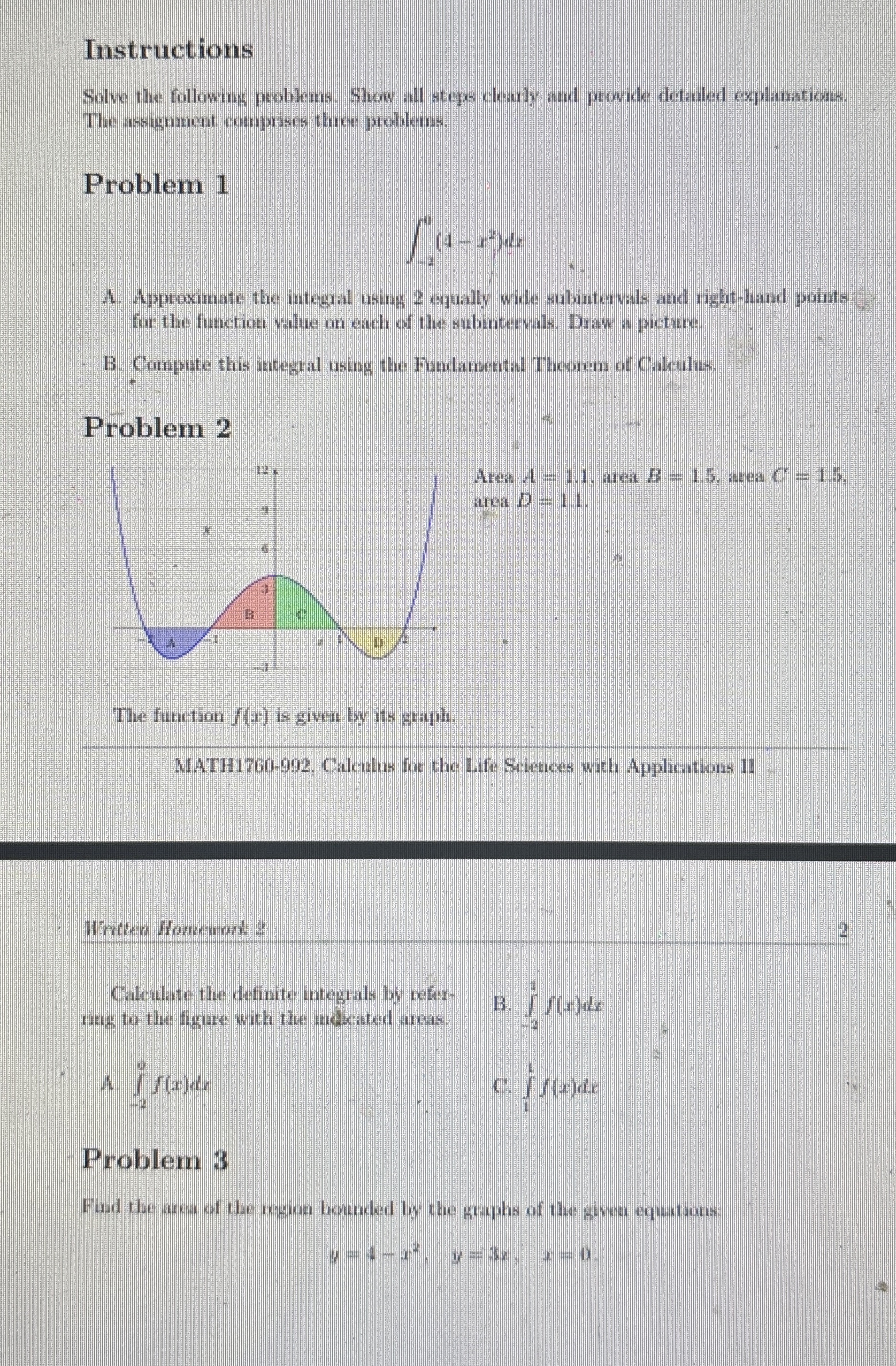 Instructions Solve the followny peoblems. Show