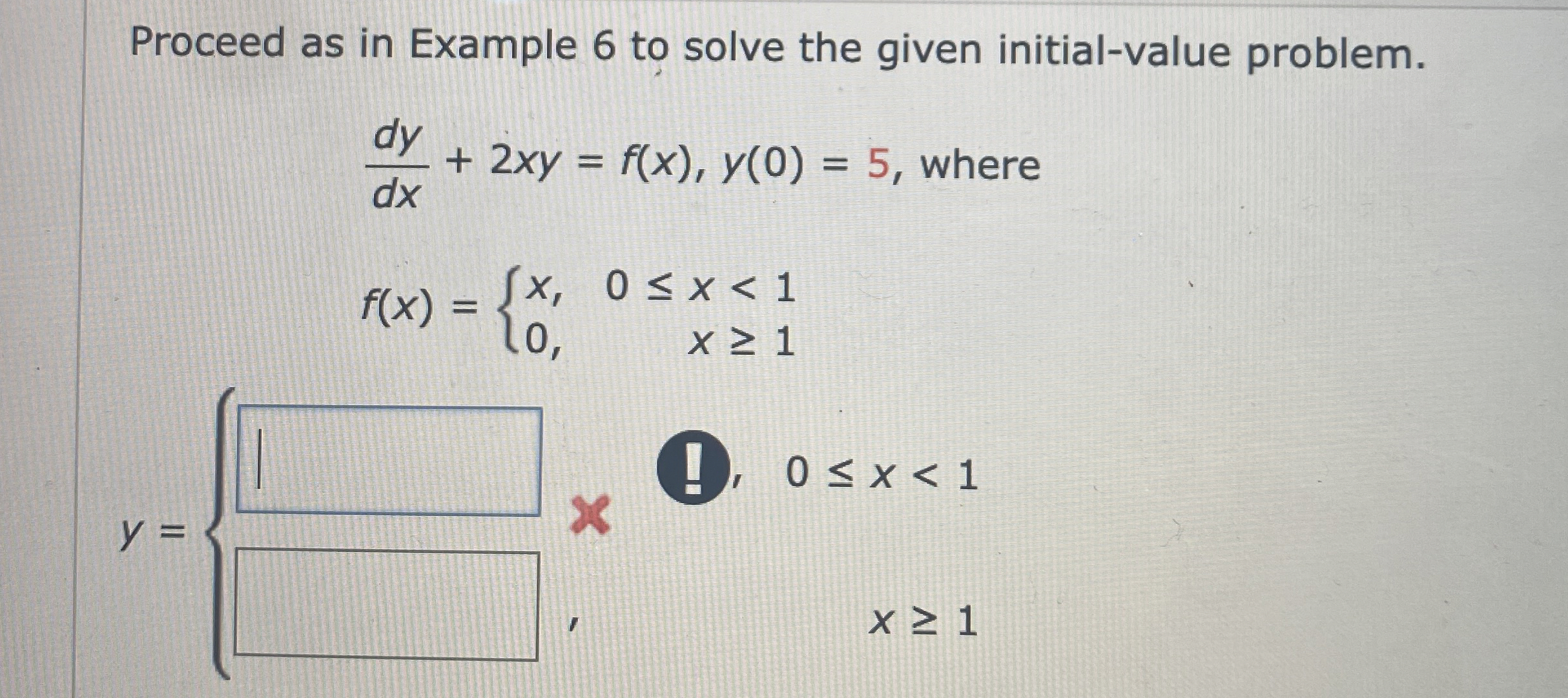 Proceed as in Example 6 to solve the given
