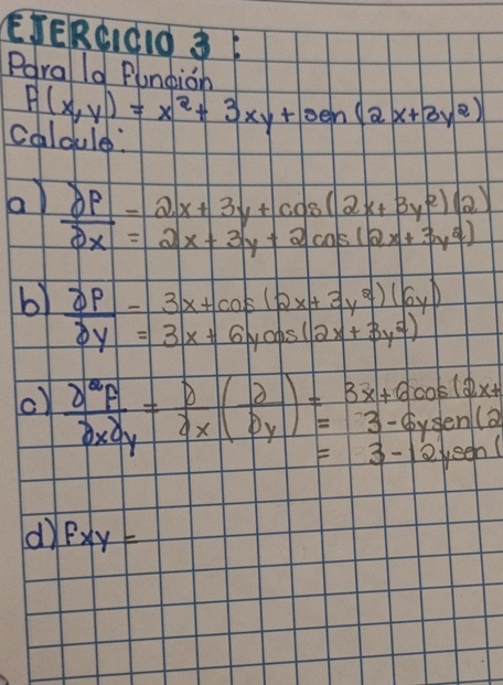 EJERGICIO 3 : Paralla funci n F ( x , y ) = x 2 +