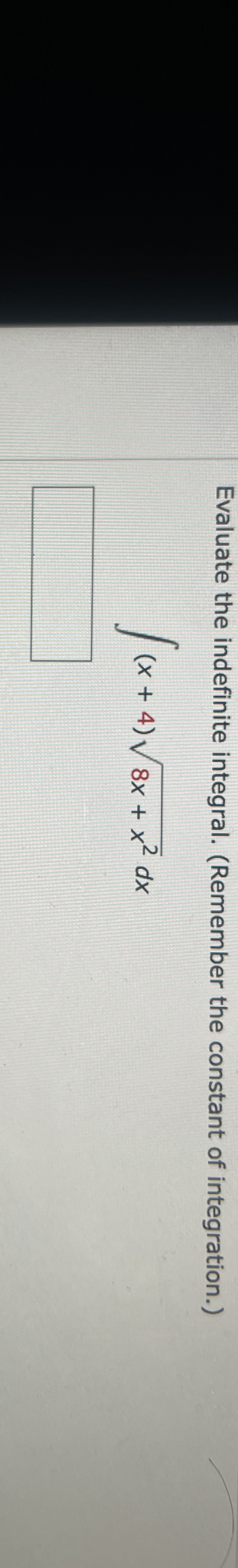 Evaluate the integral by making the given