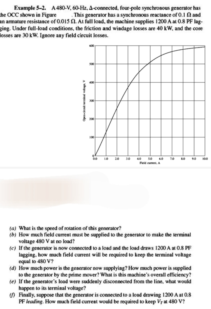 Example 5 - 2 . A 4 8 0 - V , 6 0 - Hz , -