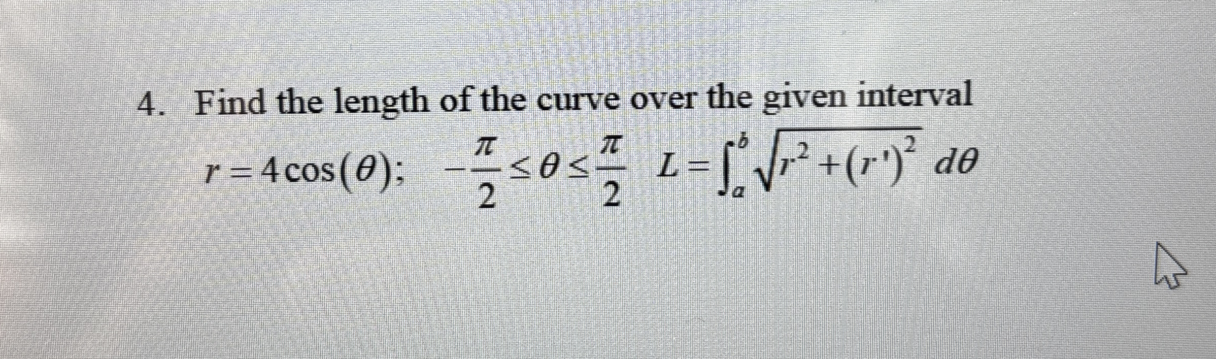 Find the length of the curve over the given