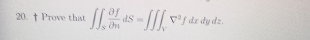 Prove that S d e l f d e l n d S = V g r a d 2 f