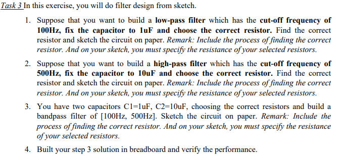 Task 3 In this exercise, you will do filter