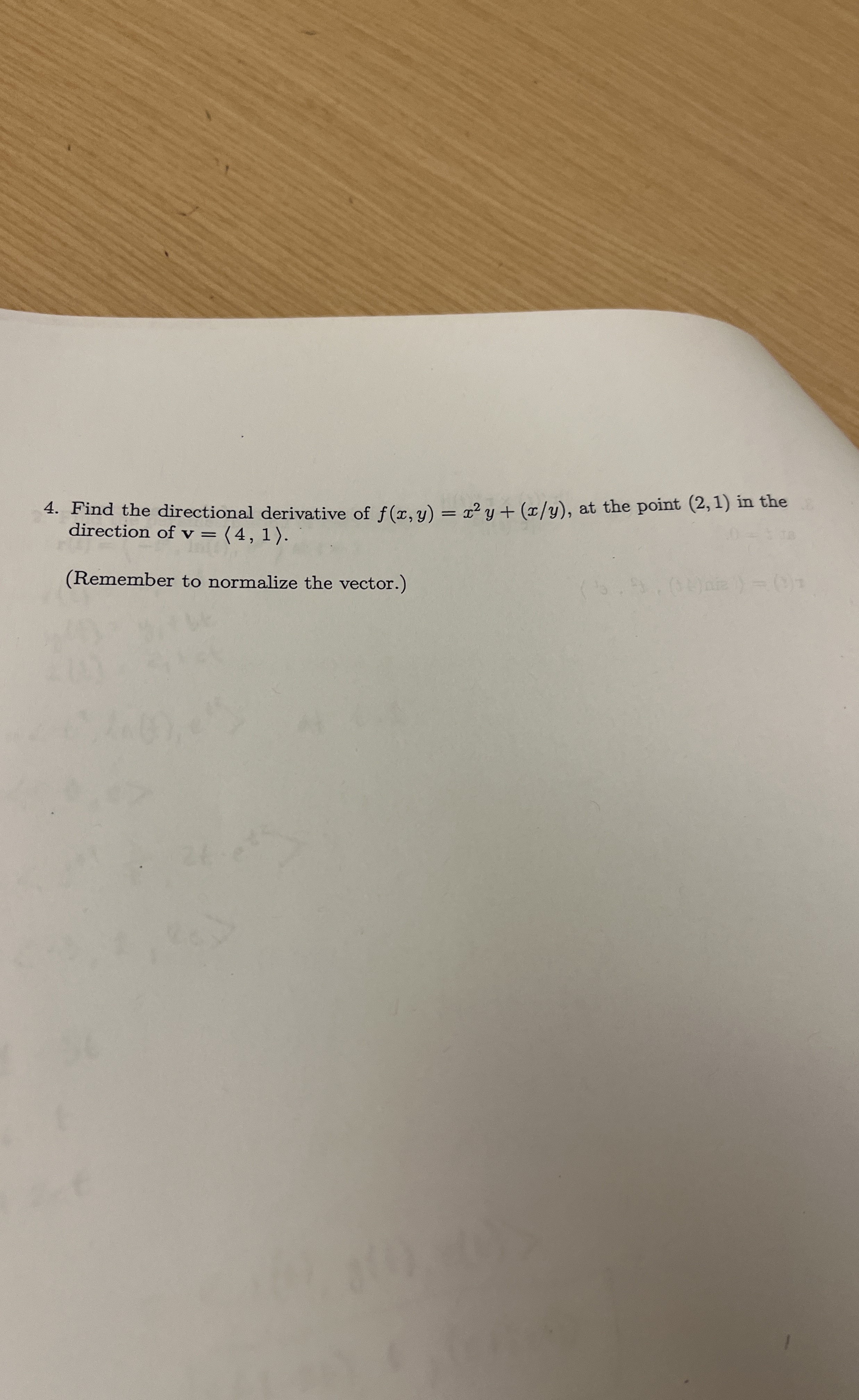 Find the directional derivative of f ( x , y ) =