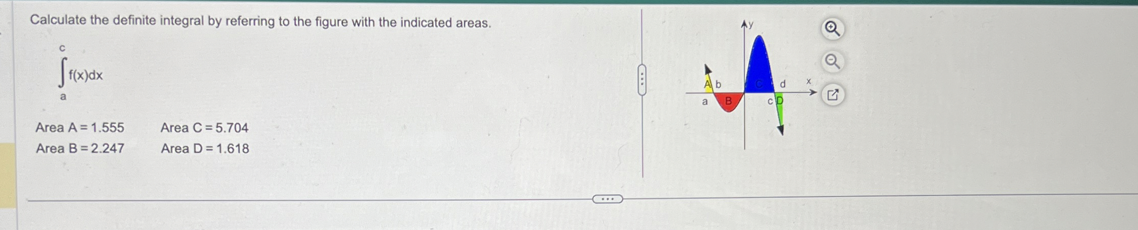 Calculate the definite integral by referring to