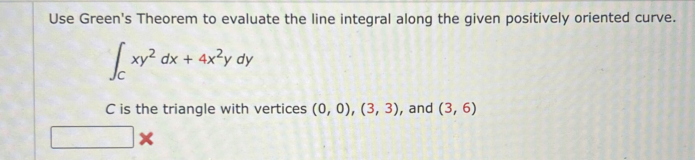 Use Green's Theorem to evaluate the line integral