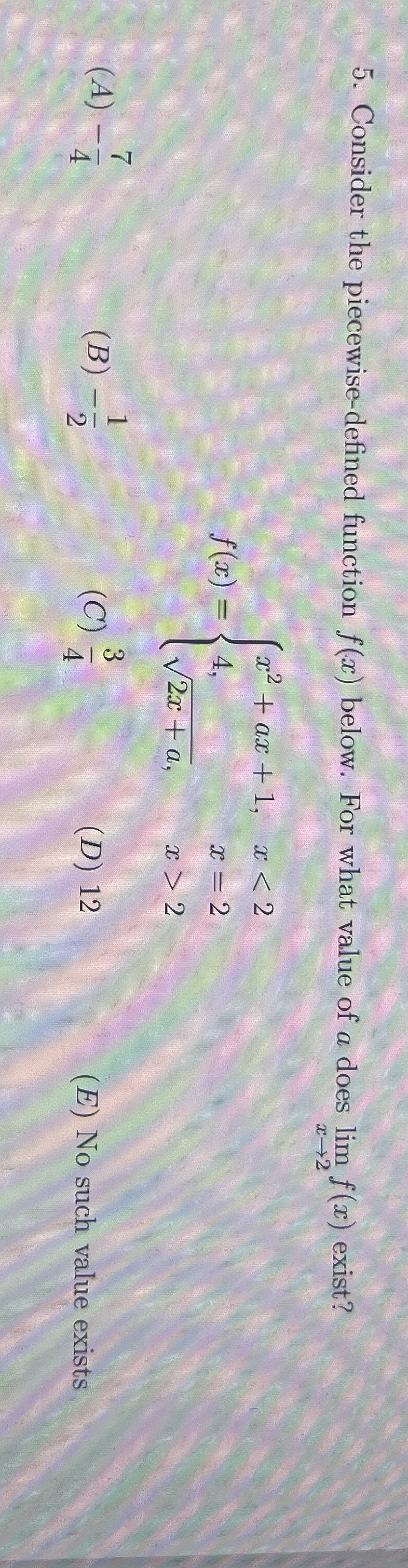 Consider the piecewise - defined function f ( x )