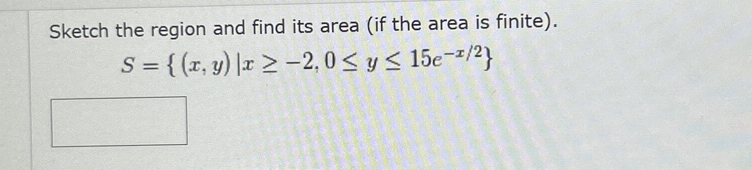 Sketch the region and find its area ( if the area