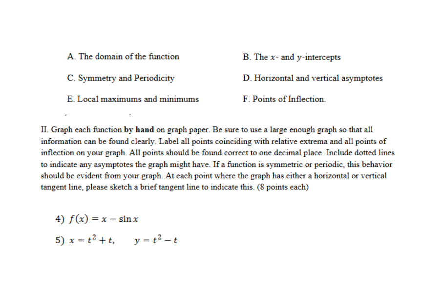 II . Graph each function by hand on graph paper.