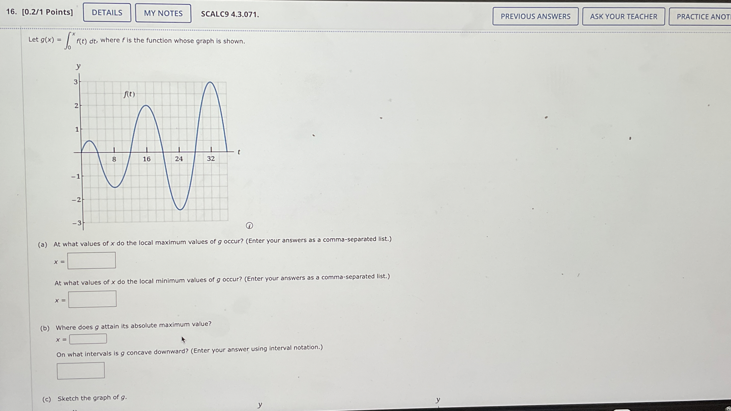 [ 0 . 2 / 1 Points ] SCALC 9 4 . 3 . 0 7 1 . Let