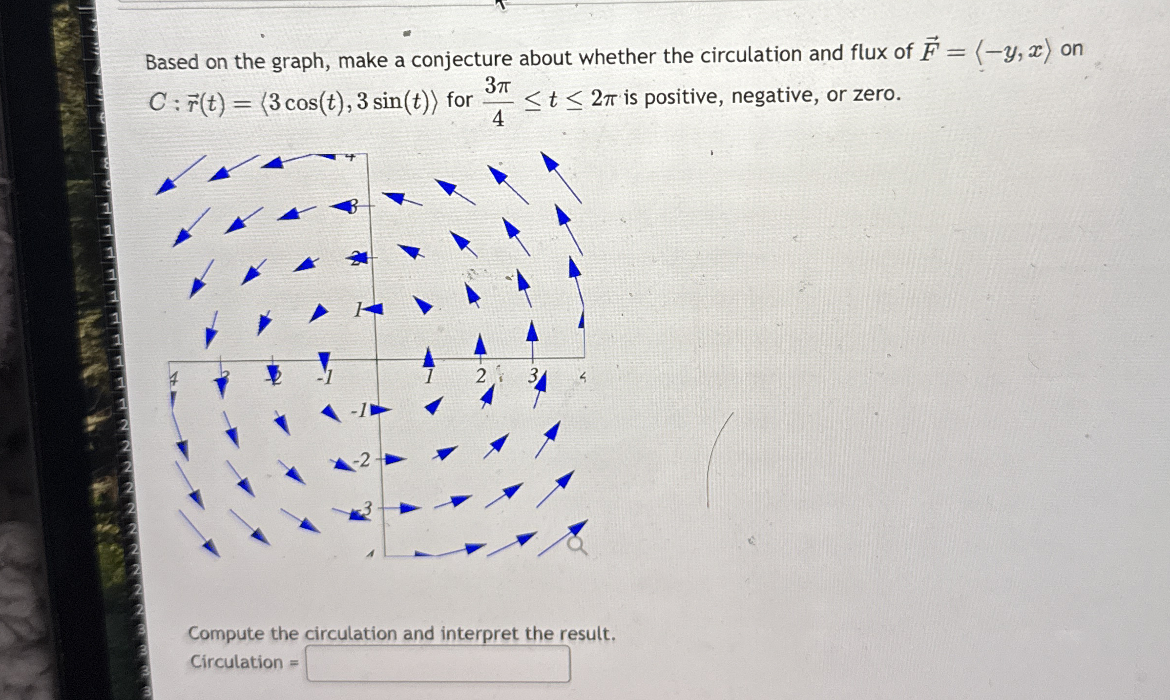 Based on the graph, make a conjecture about