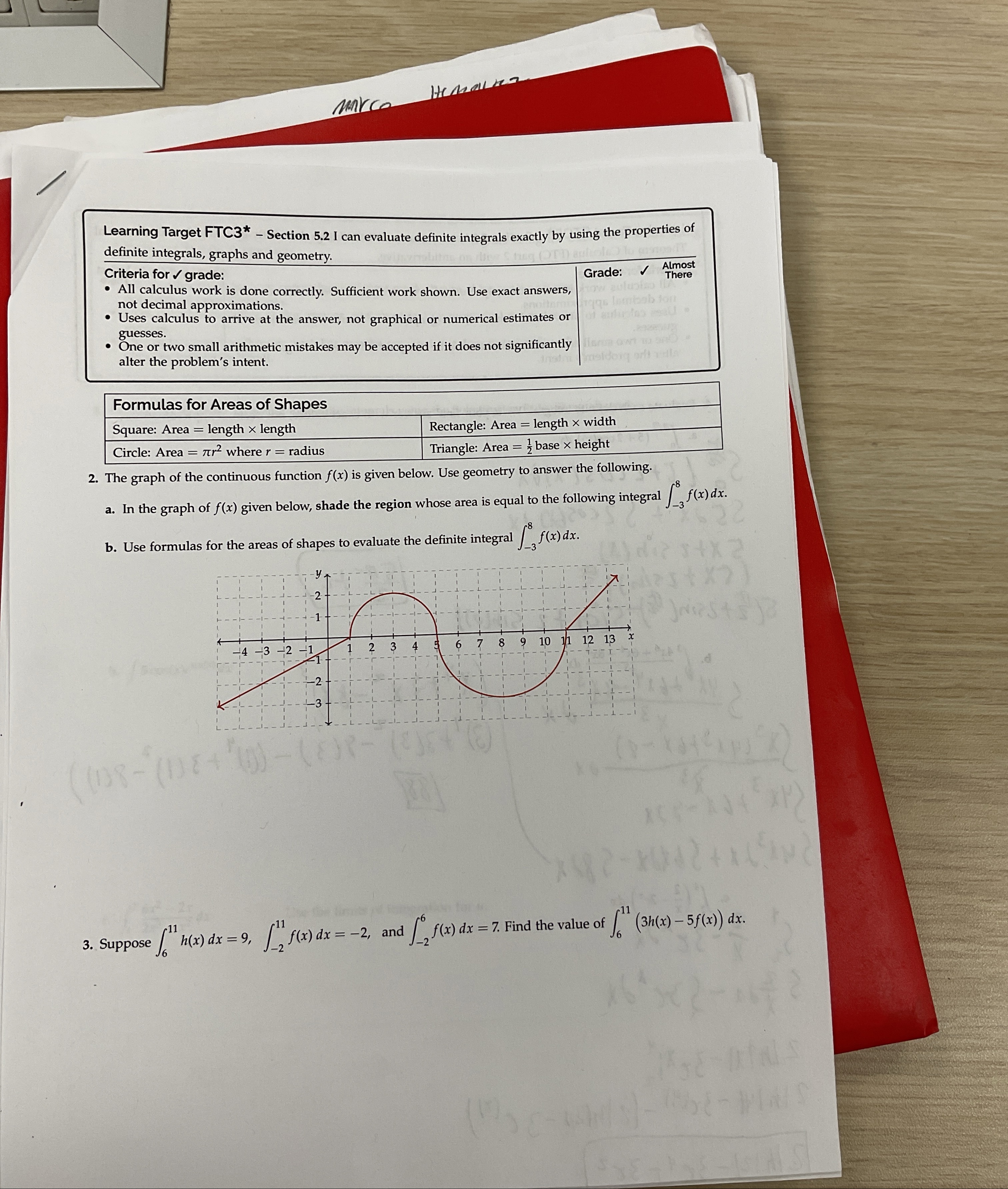Learning Target FTC 3 * - Section 5 . 2 I can