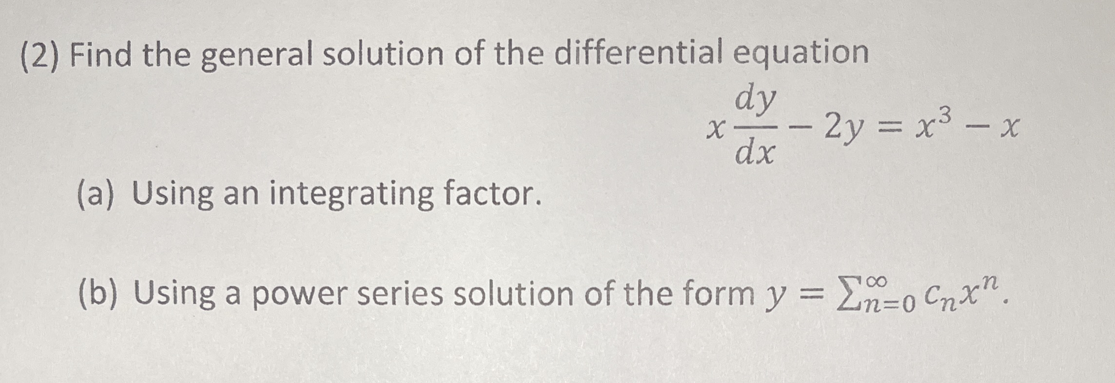 ( 2 ) Find the general solution of the