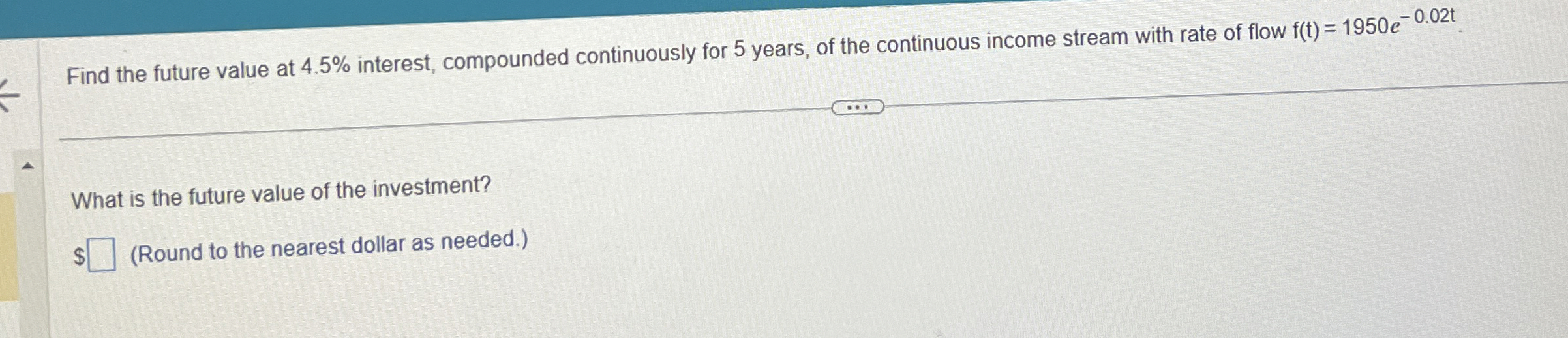 Find the future value at 4 . 5 % interest,