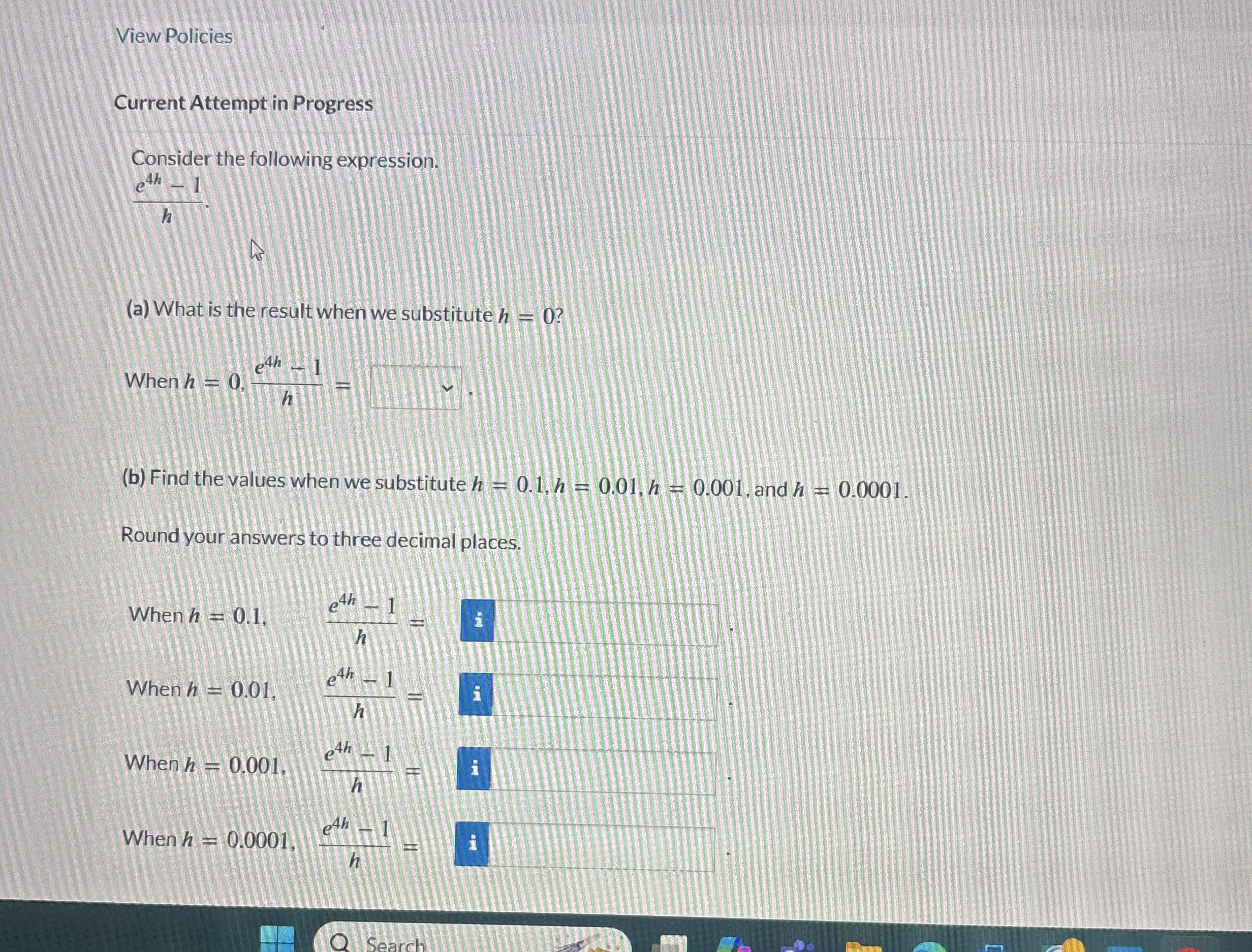 View Policies Current Attempt in Progress