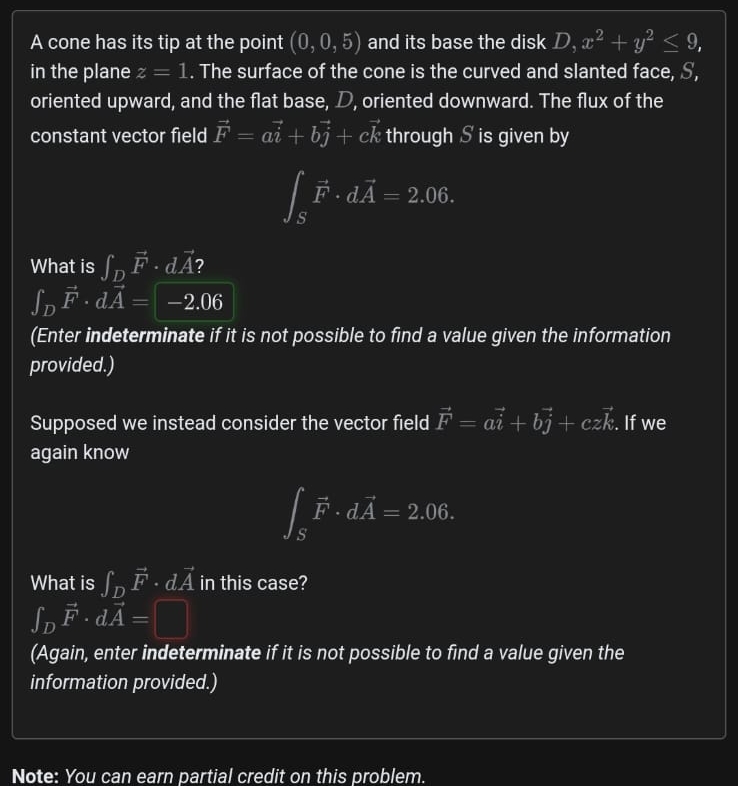 A cone has its tip at the point ( 0 , 0 , 5 ) and