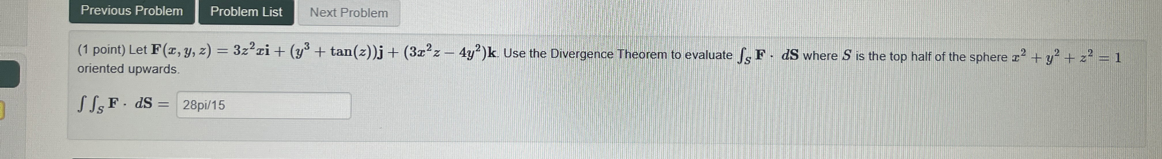 ( 1 point ) Let F ( x , y , z ) = 3 z 2 + ( y 3 +