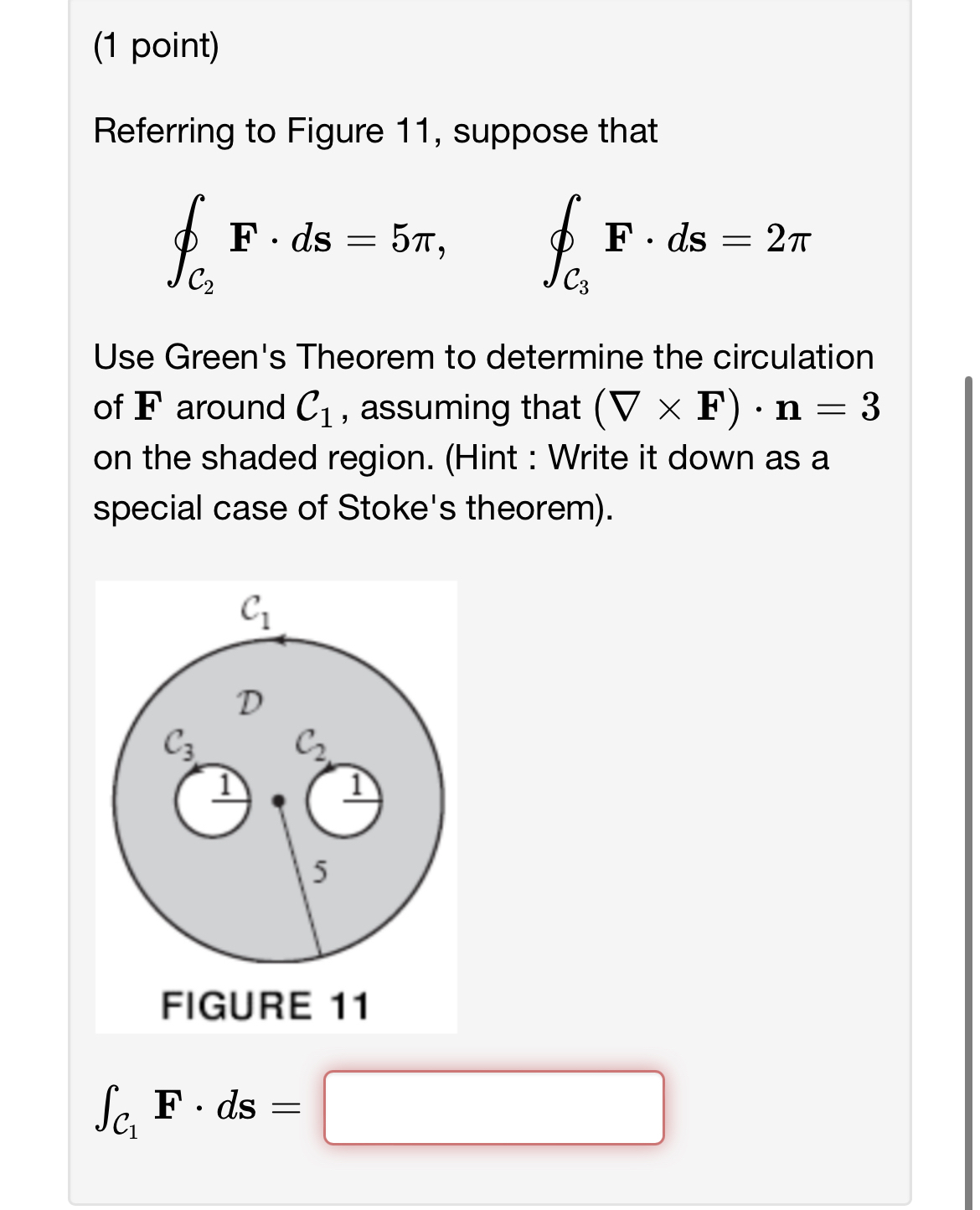 ( 1 point ) Referring to Figure 1 1 , suppose