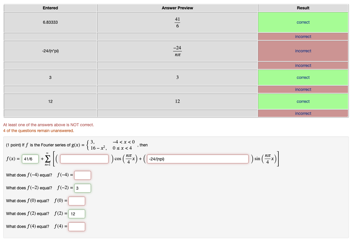 I need the value of bn I have the rest