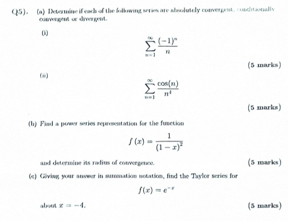 Q 5 ) , ( a ) Determine if each of the following