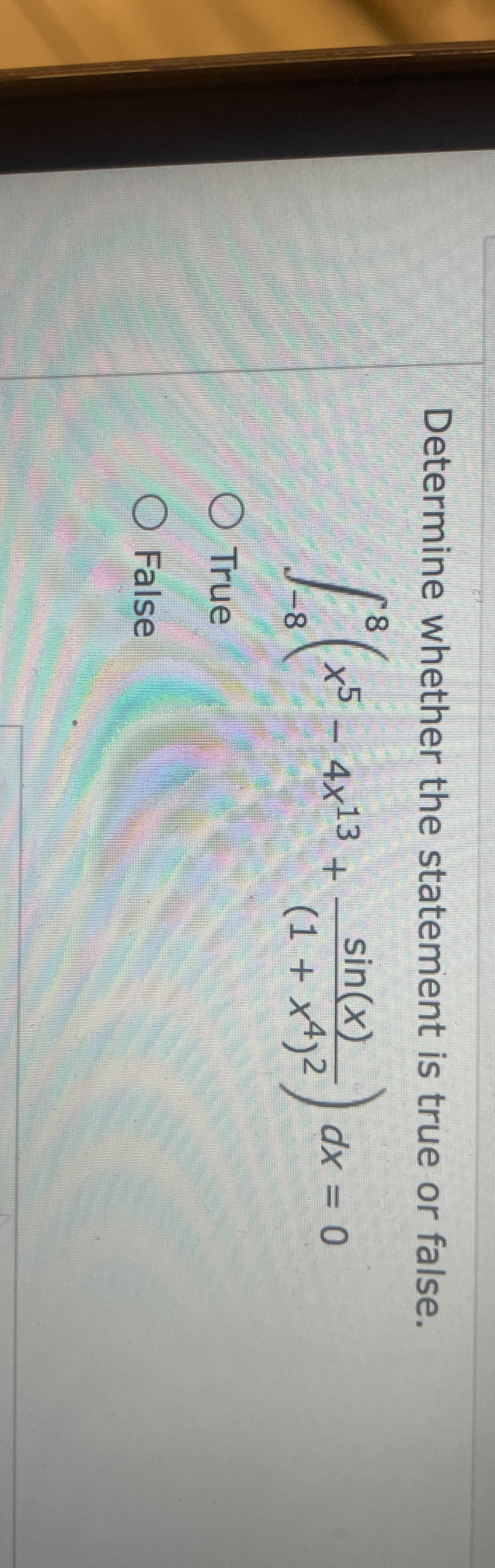 Determine whether the statement is true or false.