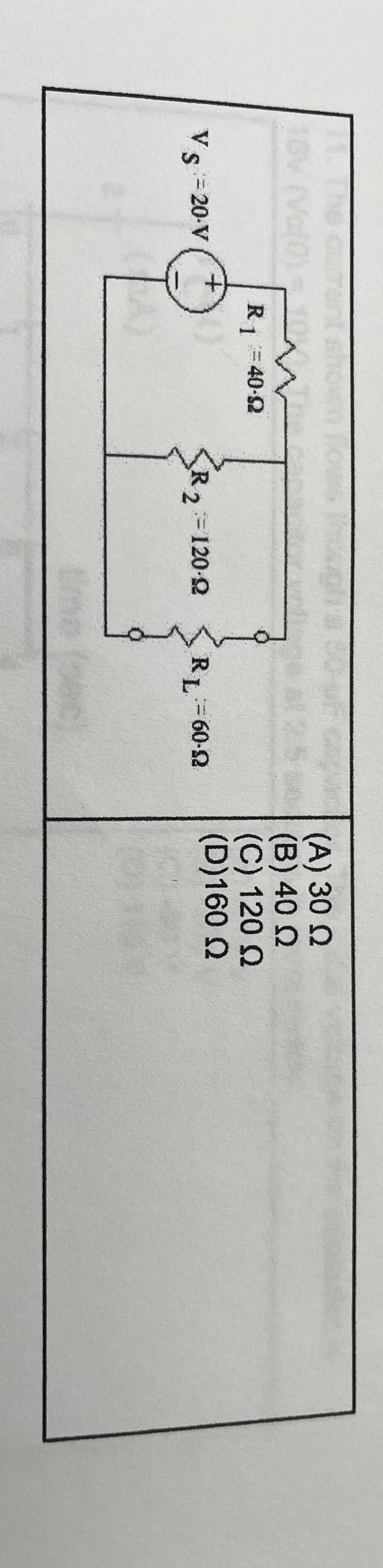 The thevenin resistance ( Rth ) of the circuit is