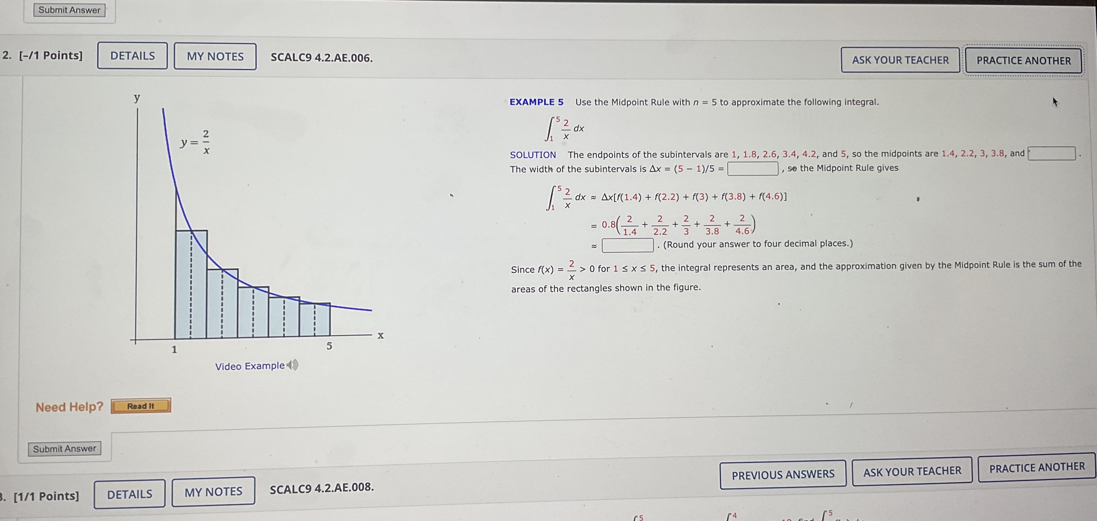 [ - / 1 Points ] SCALC 9 4 . 2 . AE . 0 0 6 .