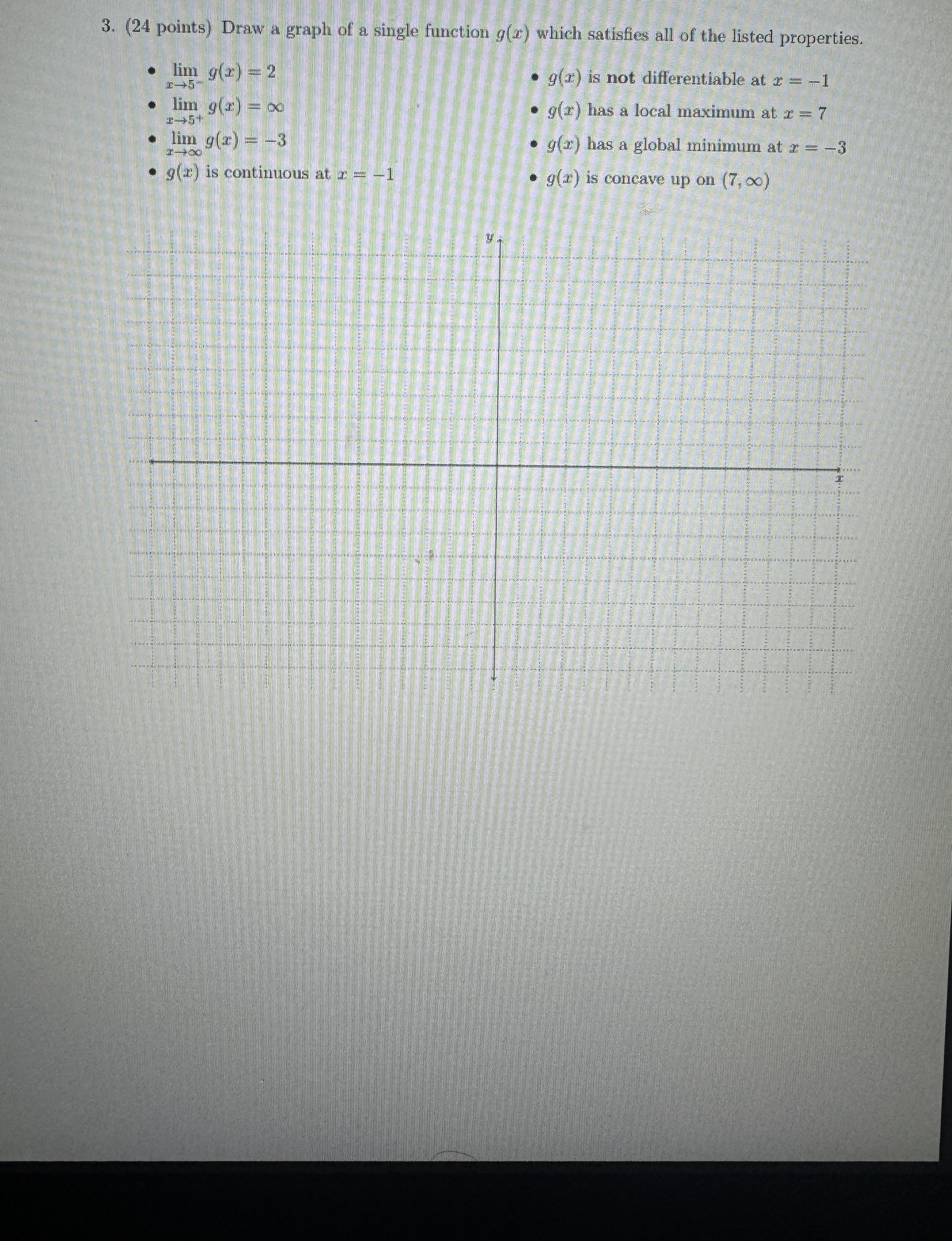 ( 2 4 points ) Draw a graph of a single function
