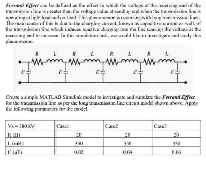 Ferranti Effect i need the simulink model or file