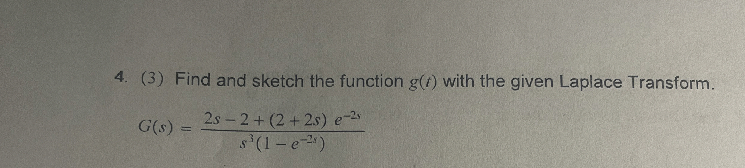 ( 3 ) Find and sketch the function g ( t ) with