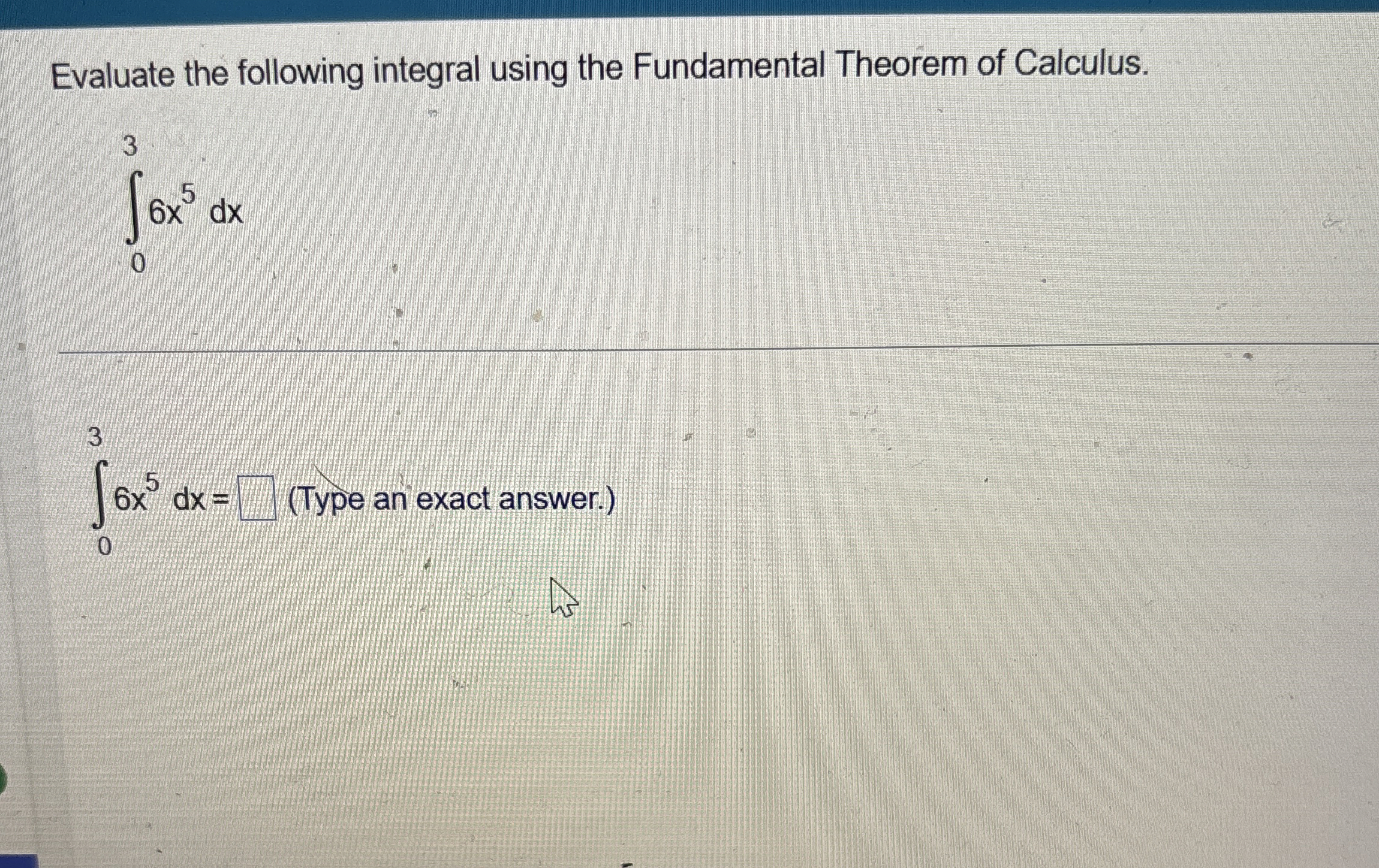 Evaluate the following integral using the