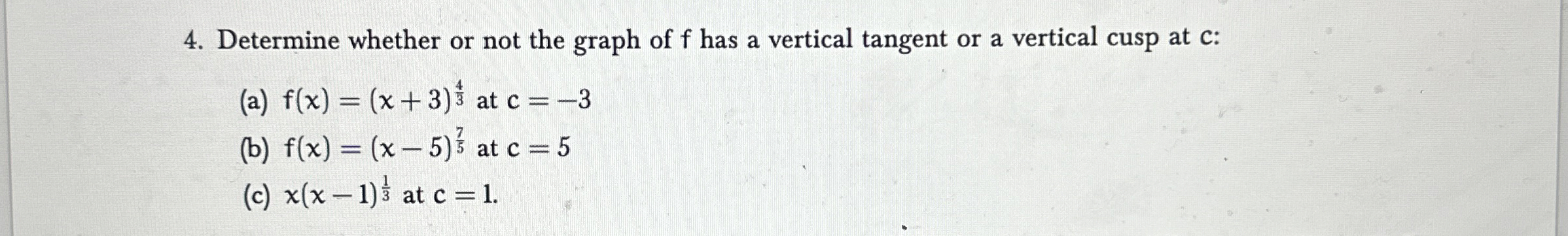 Determine whether or not the graph of f has a