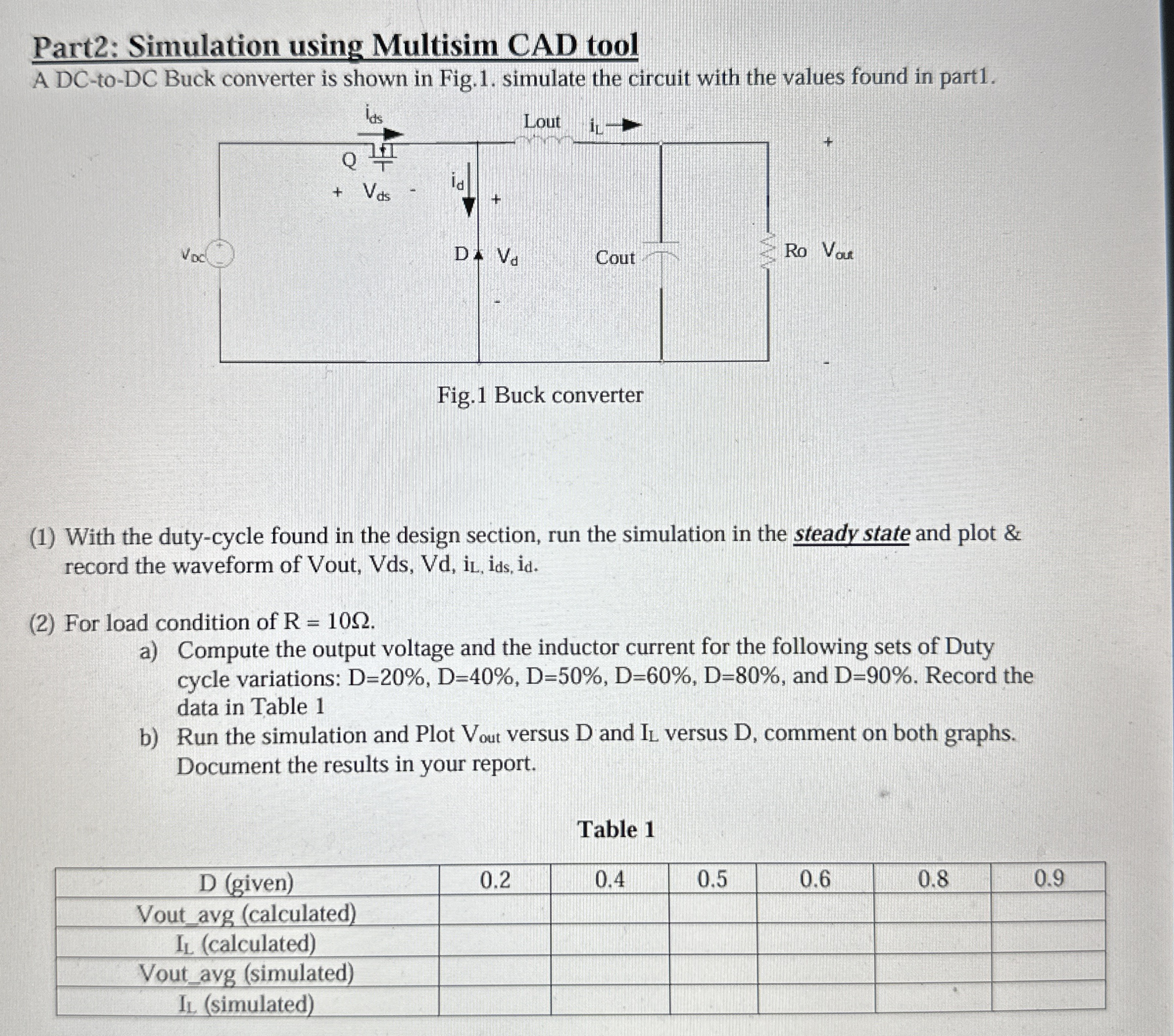 Part 2 : Simulation using Multisim CAD tool A DC