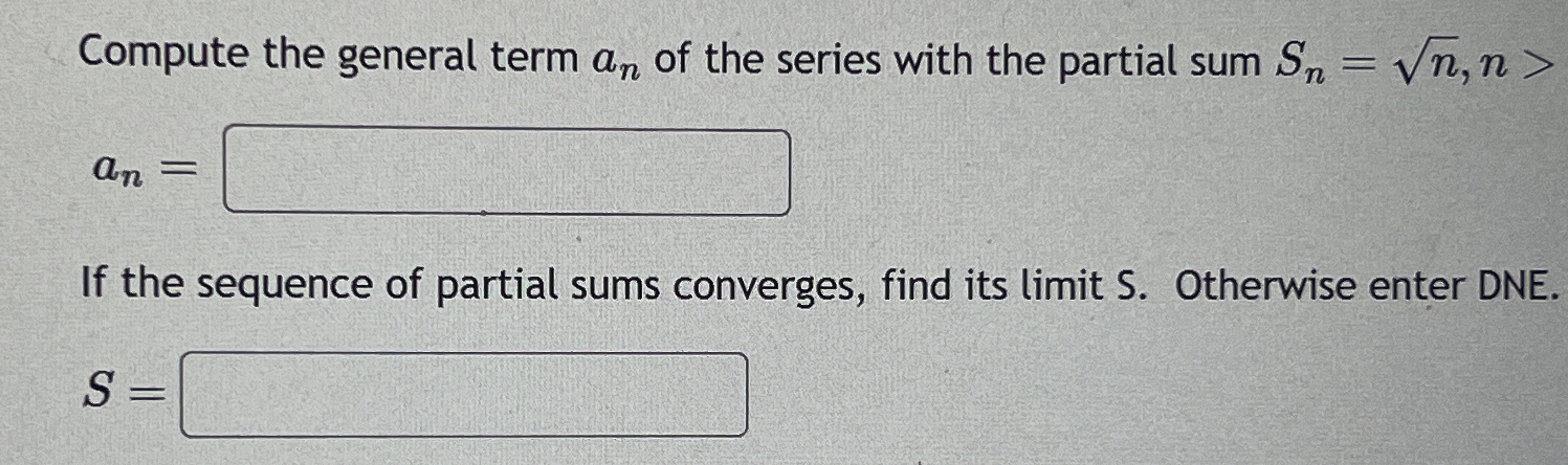 q 1 3 Compute the general term a n of the series