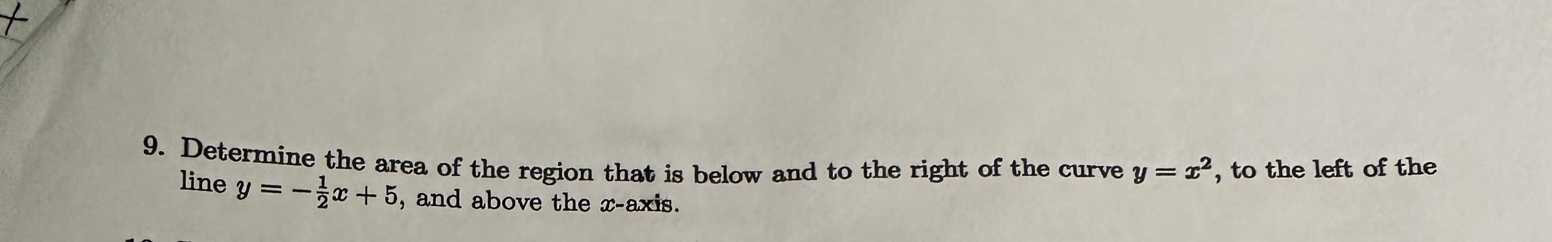 Determine the area of the region that is below