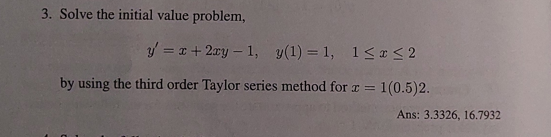 Solve the initial value problem, y ' = x + 2 x y