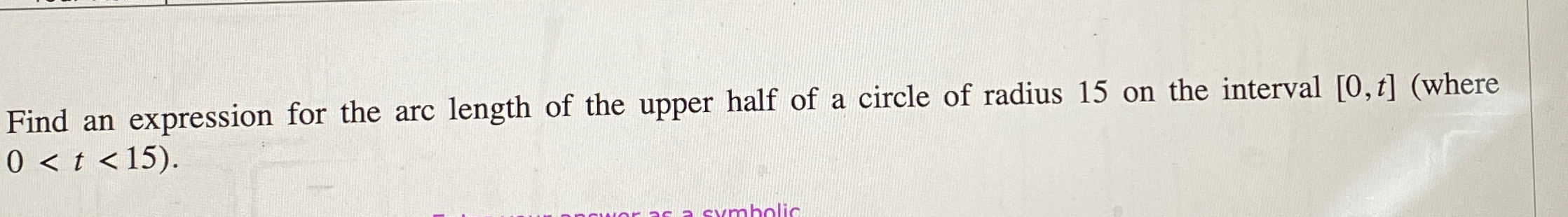 Find an expression for the arc length of the