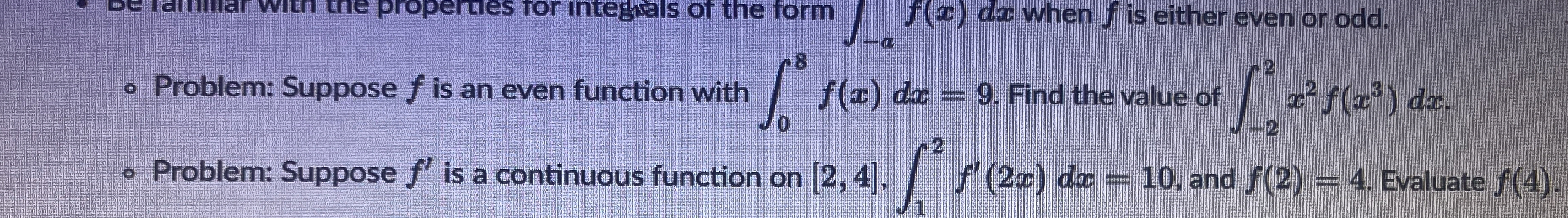 Problem: Suppose f ' is a continuous function on