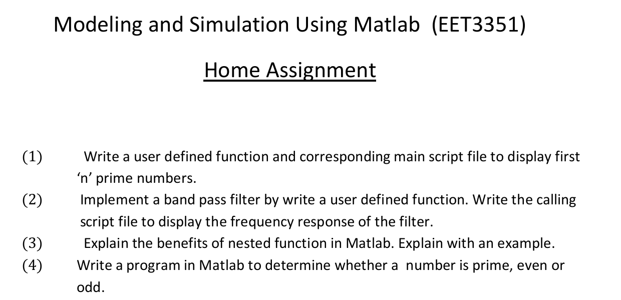 Modeling and Simulation Using Matlab ( EET 3 3 5