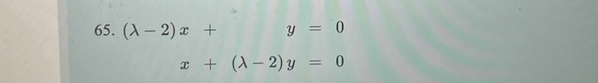 Find all calues of lambda