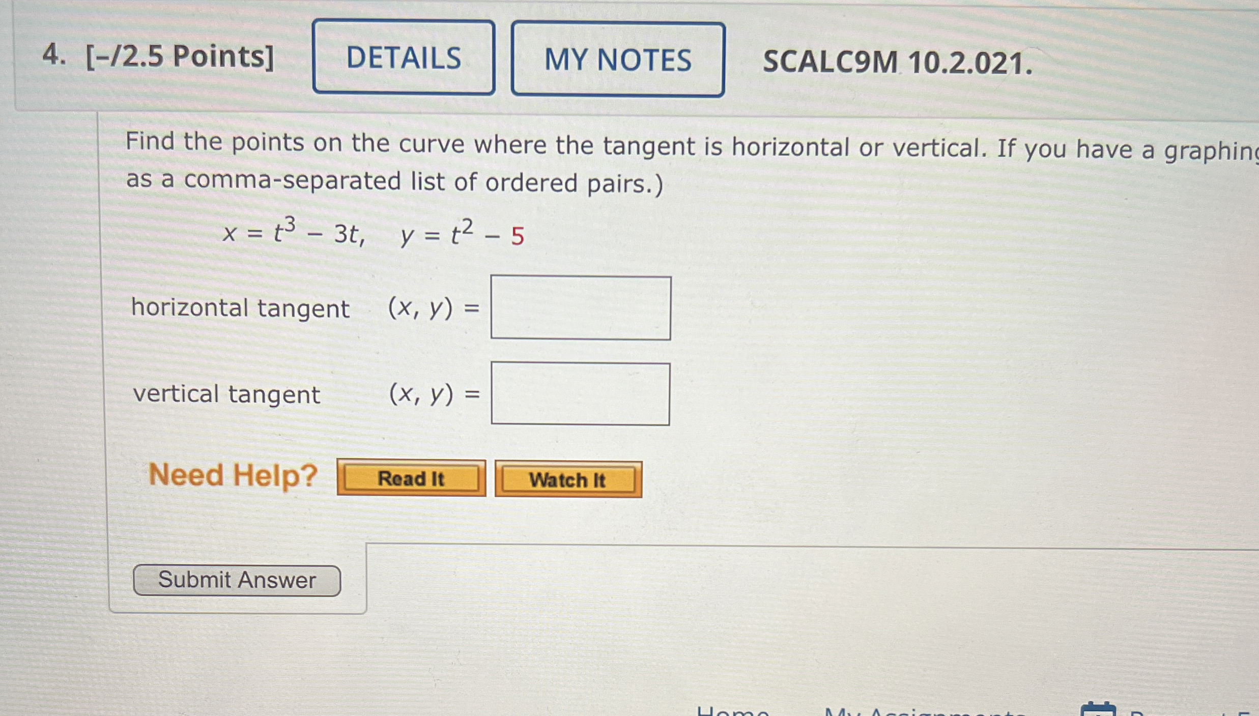 [ - / 2 . 5 Points ] SCALC 9 M 1 0 . 2 . 0 2 1 .