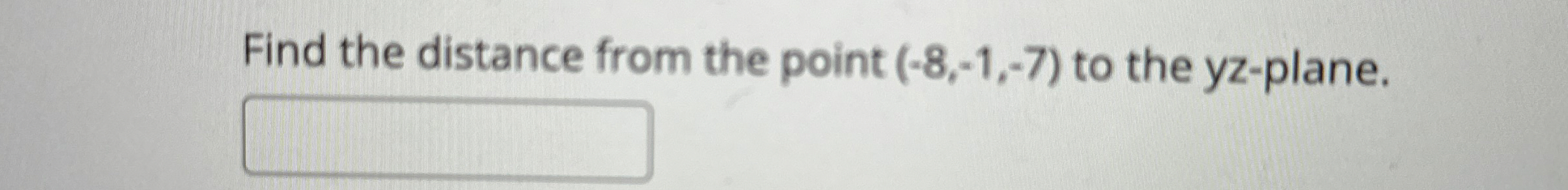 Find the distance from the point ( - 8 , - 1 , -