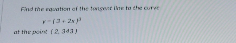 Find the equation of the tangent line to the