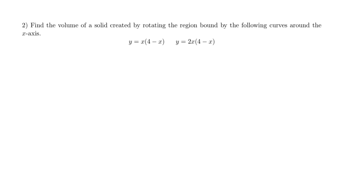 Find the volume of a solid created by rotating