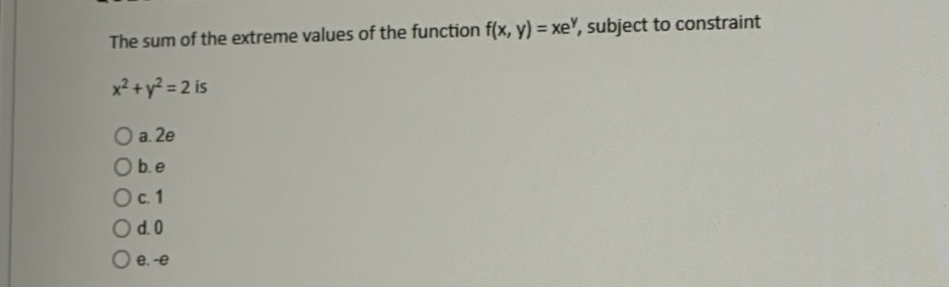 The sum of the extreme values of the function f (