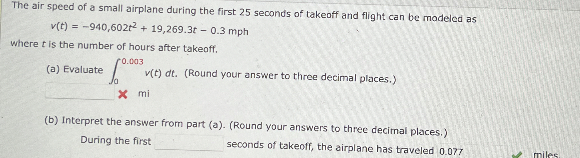 The air speed of a small airplane during the